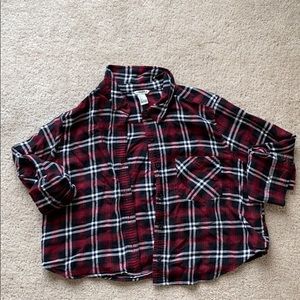 cropped flannel